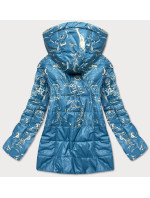 Světle modrá dámská bunda s potiskem model 17099115 - ROSSE LINE