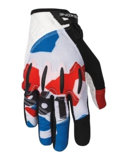 661 Rukavice EVO II bílá červená modrá XL