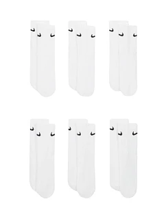 Nike Everyday Cush Crew dětské ponožky 6 párů bílé SX6910 100