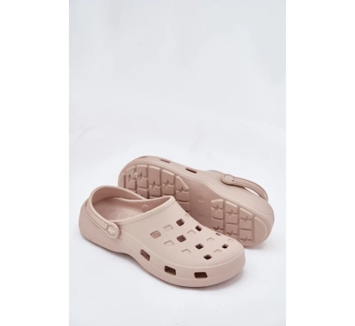 Dámské Pěnové Pantofle Béžové model 21698082 - Boto Dámské Pěnové Pantofle Béžové model 21698082 - Boto