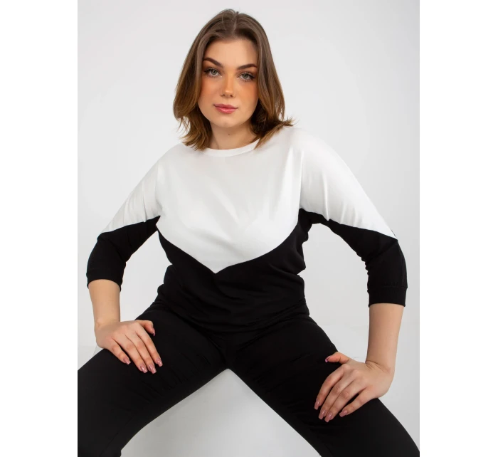 Dámská halenka RV BZ 8462.40P bílá a černá - FPrice