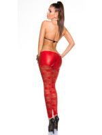 Sexy KouCla lace leggings with zip