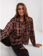 Dámská košile model 21951719 černá a béžová - FPrice