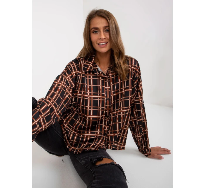 Dámská košile model 21951719 černá a béžová - FPrice