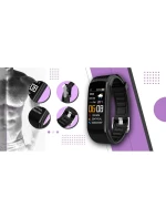 GIEWONT Smartwatch Black Light Purple 2 Stripes GW200-8 GIEWONT Smartwatch Black Light Purple 2 Stripes GW200-8