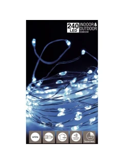 DRÁTĚNÉ SVĚTLO GIRLANDA 240 VEDLO STUDENÁ BÍLÁ