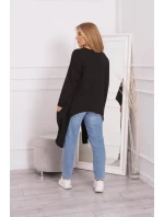 Oversize halenka s potiskem černá Oversize halenka s potiskem černá