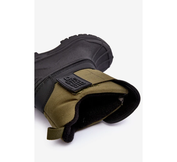 Dětské sněhule s rázovou podšívkou zateplené Khaki Big Star MM374123