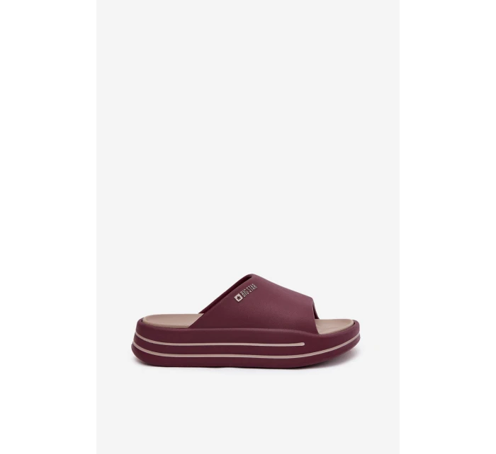 Dámské Pantofle Na Platformě Big Star SS274425 Bordó Dámské Pantofle Na Platformě Big Star SS274425 Bordó