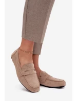Loafersy Mokasyny Damské Ploché Béžové Soreline