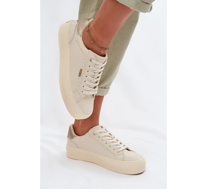 Sneakers na platformě Big Star TT274806 Béžové