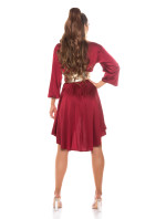 Sexy KouCla High-Low Silk-Look Dress