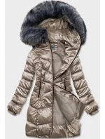 METALICZNA KURTKA ZIMOWA DAMSKA BEŻOWA model 21245419 - S'WEST