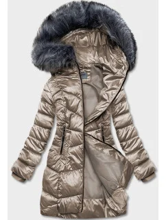 METALICZNA KURTKA ZIMOWA DAMSKA BEŻOWA model 21245419 - S'WEST