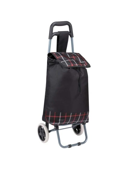 NÁKUPNÍ VOZÍK NA KOLEČKÁCH S RÁMEM 31L ČERNÝ