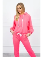 Souprava mikiny s kapucí růžová neonová Souprava mikiny s kapucí růžová neonová
