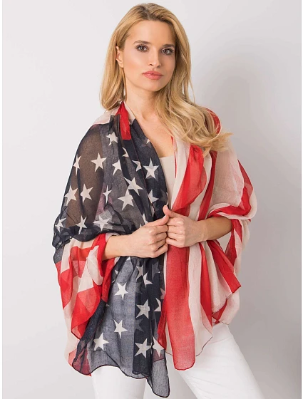 Dámský šátek AT CH S model 17338794 tmavě modrý a červený - FPrice