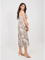 Sukienka D60105M30471A ciemny bezowy