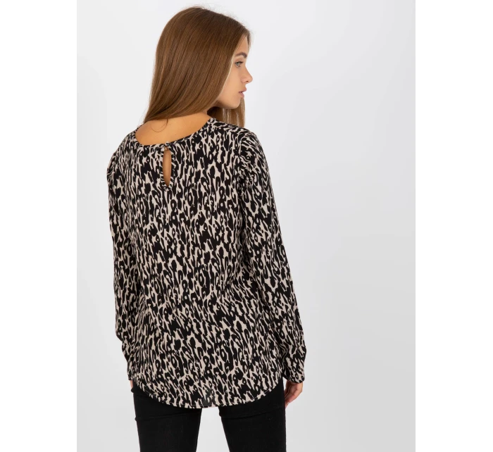 Halenka D73771M10971AEN černá a béžová Halenka D73771M10971AEN černá a béžová