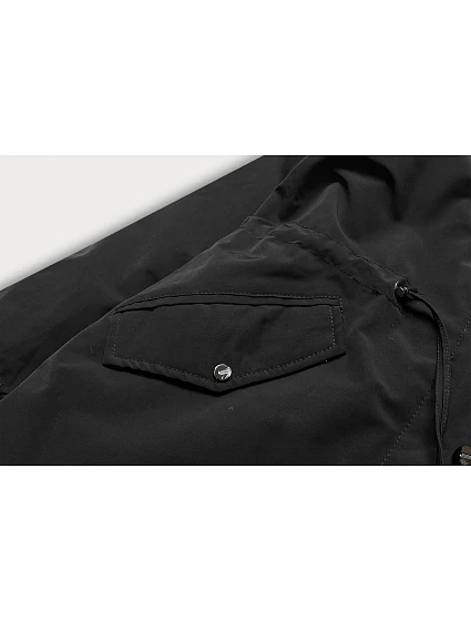 ZIMOWA PARKA DAMSKA NA FUTERKU CZARNA (W619/1) ZIMOWA PARKA DAMSKA NA FUTERKU CZARNA (W619/1)