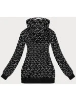 Černá sportovní mikina s kapucí a se vzorem model 21310448 - 6&8 Fashion