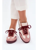 Dámské Kožené Tenisky model 21703133 Béžové - Zazoo