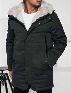 Pánská zimní bunda parka s kapucí zelená FashionStreet TX4963