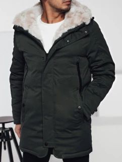 Pánská zimní bunda parka s kapucí zelená FashionStreet TX4963