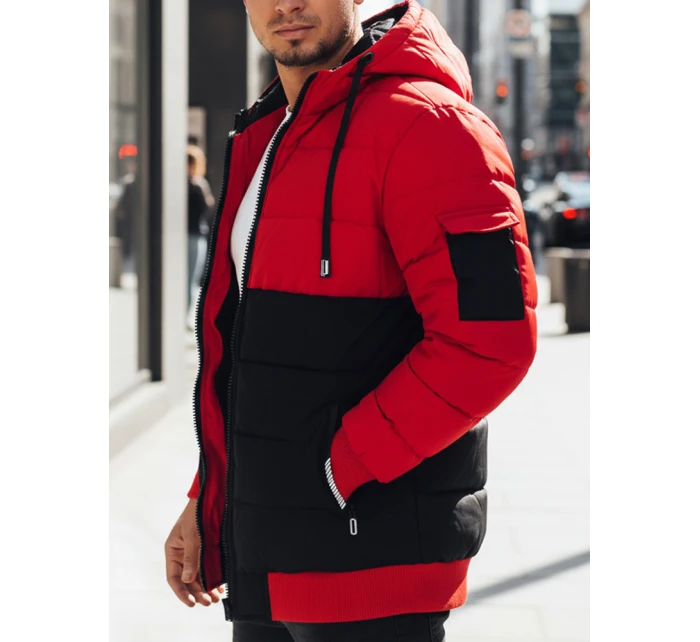 Pánská zimní bunda s kapucí model 21993653 - Dstreet Pánská zimní bunda s kapucí model 21993653 - Dstreet