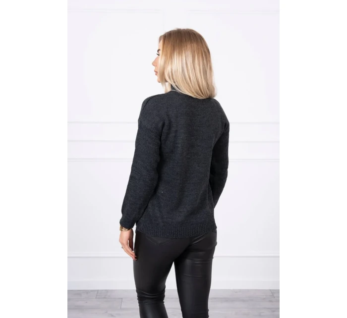 Poloviční svetr s rolákem grafitový