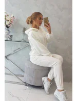 Tepláková souprava s kapucí ecru Tepláková souprava s kapucí ecru