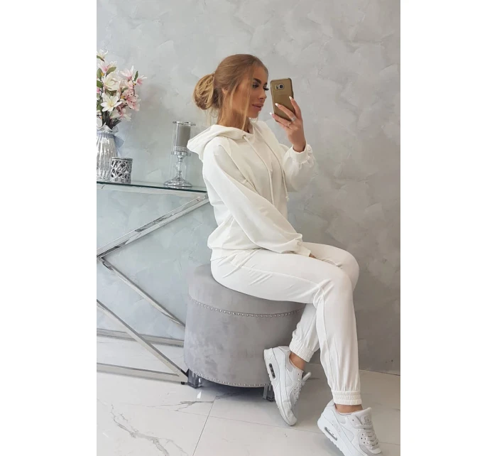 Tepláková souprava s kapucí ecru Tepláková souprava s kapucí ecru