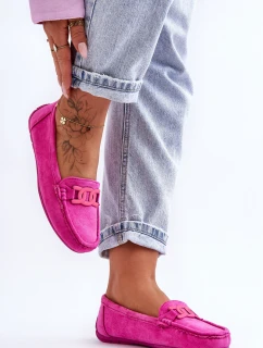 Dámské módní semišové mokasíny růžové model 21625591 - Boto