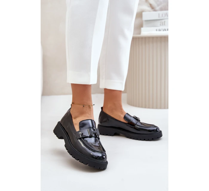 Lakované Dámské Mokasíny Vinceza 62187 Černé Lakované Dámské Mokasíny Vinceza 62187 Černé