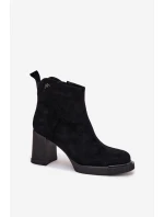 Boty na podpatku model 217801 Step in style Boty na podpatku model 217801 Step in style