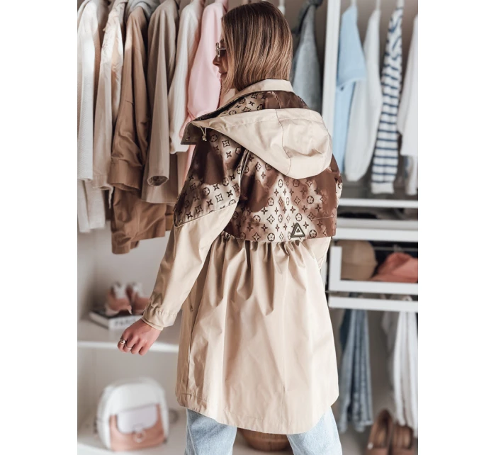 Dámská přechodná bunda parka FERIPARKA tmavě béžová FashionStreet TY4876