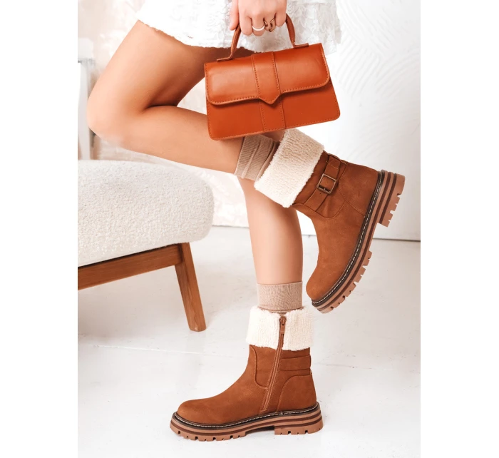 Dámské zateplené velbloudí boty Dstreet model 21993807 - FashionStreet