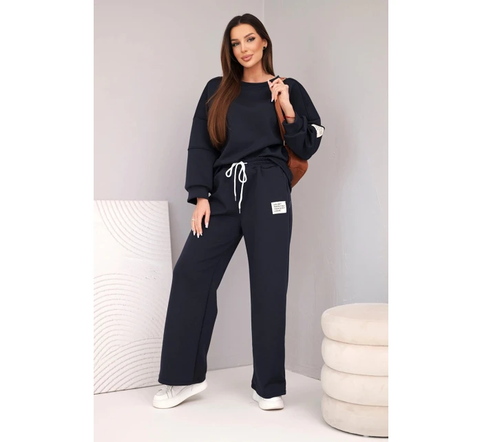 Dámský komplet model 21938072 mikina + kalhoty modrá - K-Fashion Dámský komplet model 21938072 mikina + kalhoty modrá - K-Fashion