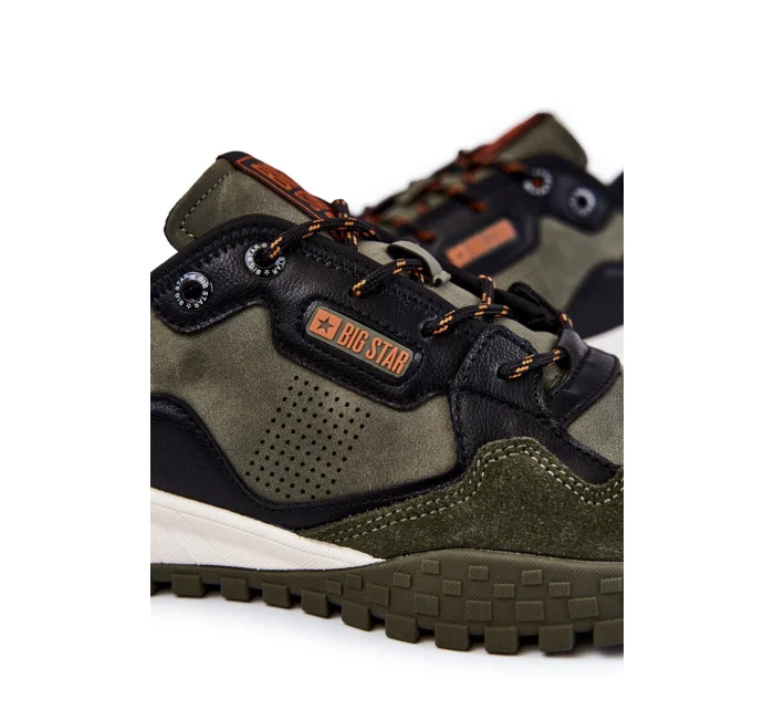 Pánská klasická sportovní obuv Memory Foam Big Star KK174272 Zelená