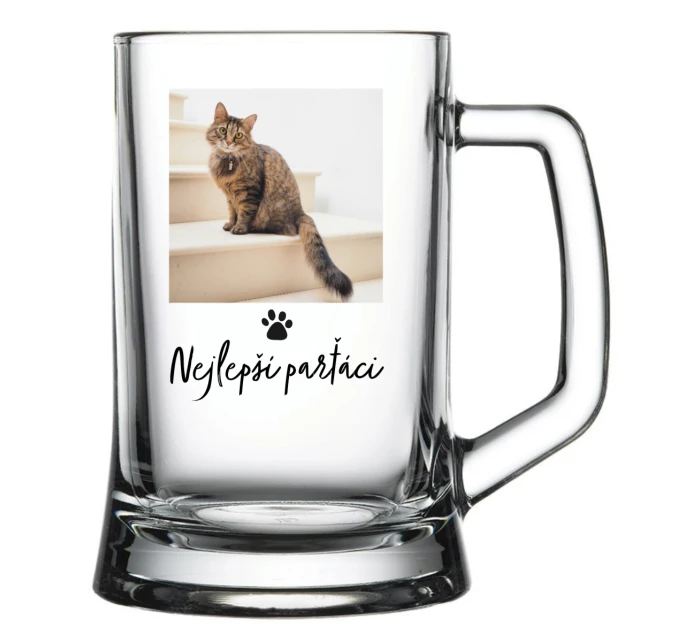 Personalizovaná pivní sklenice - fotografie s mazlíčkem