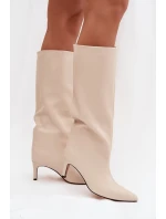 Kozačky na podpatku model 221144 Step in style Kozačky na podpatku model 221144 Step in style