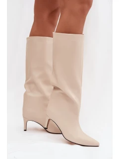 Kozačky na podpatku model 221144 Step in style