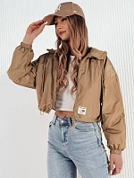 Dámská přechodná bunda s kapucí ISCAR béžová FashionStreet TY4208
