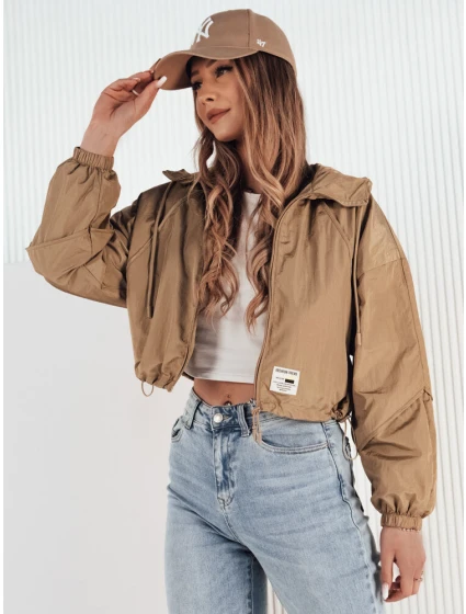Dámská přechodná bunda s kapucí béžová Dstreet model 21974228 - FashionStreet Dámská přechodná bunda s kapucí béžová Dstreet model 21974228 - FashionStreet