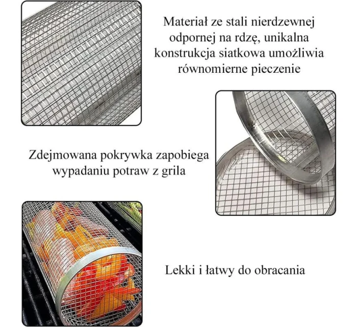 Košík na grilování zeleniny 9x9x20 cm