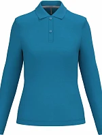 Kariban K 244 Dámské piqué polo s dlouhým rukávem 20.K244 tropical blue