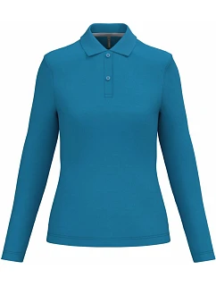 K 244 Dámské piqué polo s dlouhým rukávem model 22507103 tropical blue - Kariban