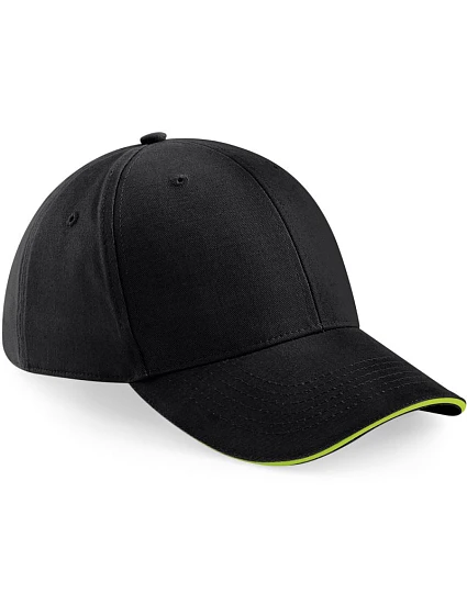Beechfield B 20 6 panelová sandwich kšiltovka "Athleisure" 53.0020 black/lime green Beechfield B 20 6 panelová sandwich kšiltovka "Athleisure" 53.0020 black/lime green