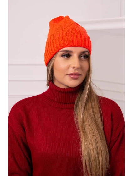 Dámská čepice Irmina model 18751861 oranžová - K-Fashion Dámská čepice Irmina model 18751861 oranžová - K-Fashion