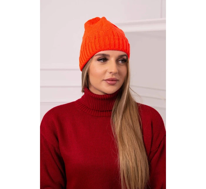 Dámská čepice Irmina model 18751861 oranžová - K-Fashion Dámská čepice Irmina model 18751861 oranžová - K-Fashion